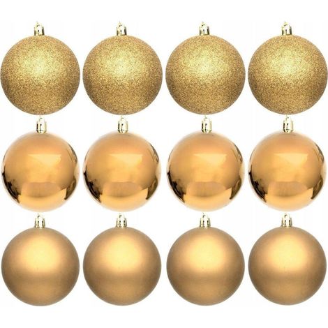 Palle di Natale koopman plastica dorata 6 cm diametro (1/3)