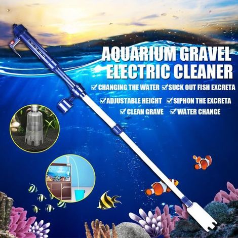 MEI Pompe À Eau Filtre Électrique Pour Aquarium Nettoyage Télescopique Siphon Vide Automatique Gravier PRISE EU 220V (1/4)