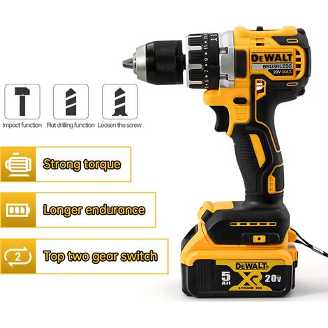 Perceuse à percussion 20V sans fil brushless – compacte, LED intégrée, outil électrique multifonction puissant, sans batterie incluse (1/5)