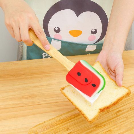 Spatule à gâteau détachable à motif pastèque, ustensile de cuisine durable avec poignée (1/4)