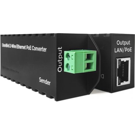 DoorBird A1072 Convertisseur Ethernet PoE+ Noir Compact (1/3)