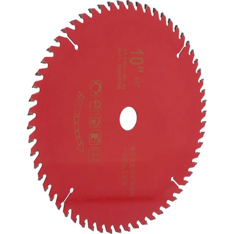 Lame circulaire carbure pour bois, disque de scie à bois 10 pouces 60 dents, outillage professionnel de menuiserie. (1/5)