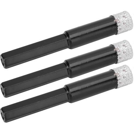 Foret à joints de carrelage à sec, brasé, à queue hexagonale, foret diamanté, scie cloche pour marbre et céramique, 12 mm (1/5)