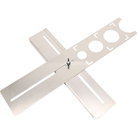 Règle de repérage de trous de carrelage réglable en acier inoxydable, outil de mesure universel pour perceuse et poinçon. (1/5)