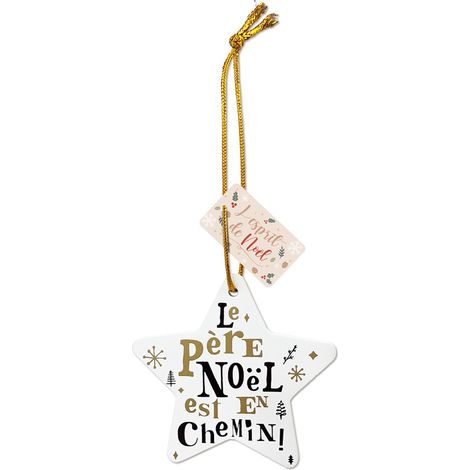 Décoration de sapin le père noël est en chemin (1/3)