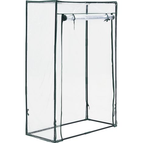 Tomatengewächshaus Terzigno 100x50x150cm Transparent [en.casa]