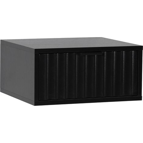 Schwebender nachttisch Lluvia 1 schublade Schwarz