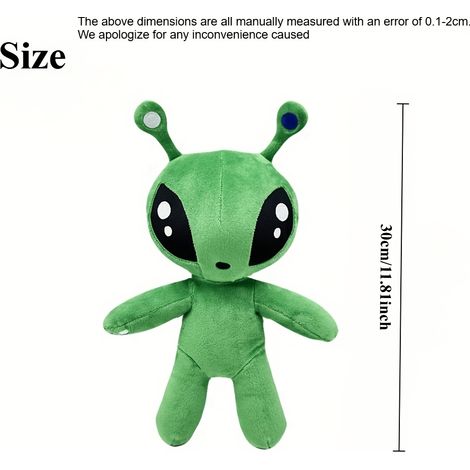 Peluche extraterrestre verte, douce et câline, pour chatons. (1/5)