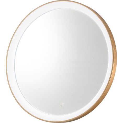 KRIZIA A/M - Applique Led 30W Dimmerabile con Specchio, Touch CCT 3000K-4000K, Antiappannamento, Finitura Oro Spazzolato - Gealuce (1/3)