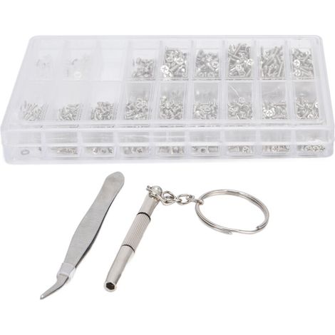 Kit de Réparation Lunettes Professionnel 1000 Pièces - Tournevis, Pince et Vis pour Lunettes de Vue et Soleil (1/5)