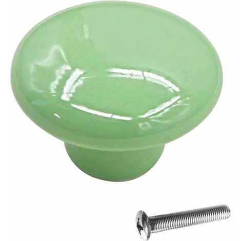 Bouton Porte 10 PCS Céramique Poignée Porte de Cuisine Armoire à Tiroirs Porte Boutons Vert 33mm-Fei Yu