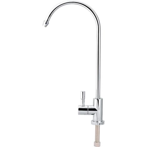 1/4 '' Robinet de Cuisine Pivotant à 360° Robinet d'Evier Col de Cygne Eau Potable Filtre Cuisine Mitigeur Evier Robinet En Acier Inoxydable Chrome (1/5)