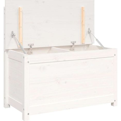 vidaXL Banco de madera maciza de pino blanco 80x41x77 cm (1/2)