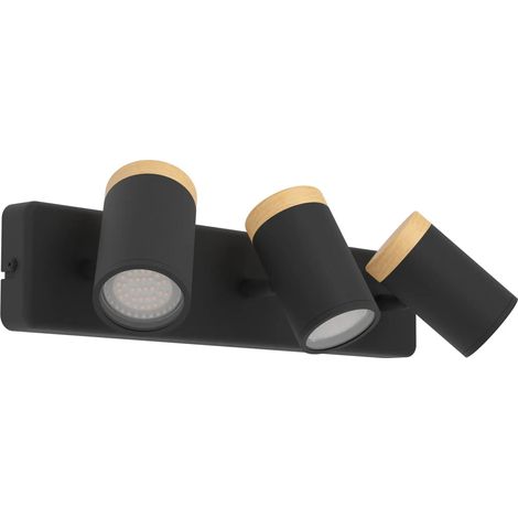Eglo Leuchten 3er Spot Consuma schwarz 40 x 12 cm