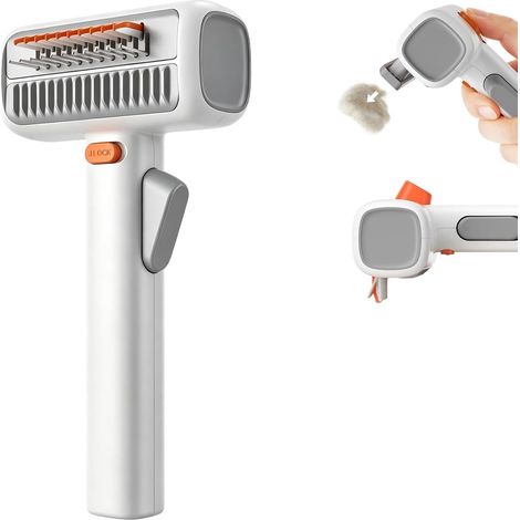 2 in 1 Self Detangling Pet Comb Detangling Brush for Cats and Dogs Stainless Steel Teeth Hair Removal Tool Soft Comb for Long Short Hair Eliminates Hair Removal (1/5)