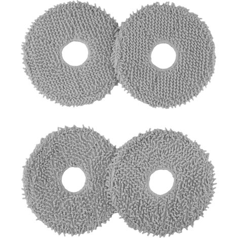 Pack of 4 or 10 replacement microfiber mop pads for the Conga 13090 Spin Revol Home and Wash Robot Mop vacuum cleaner for maintaining clean floors
