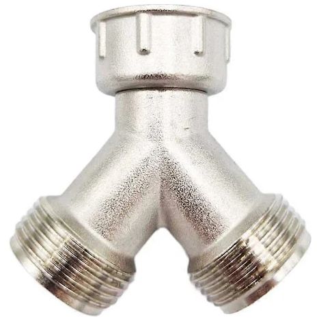 Raccord en Y en laiton pour machine à laver, répartiteur 3/4, connecteur de tuyau à 2 voies 3/4 azc (1/4)