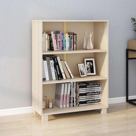 vidaXL Bibliothèque HAMAR Marron miel 85x35x112 cm Bois de pin massif (1/5)