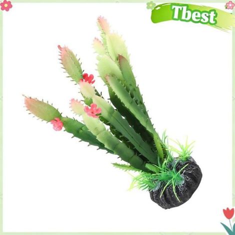 Cactus Plastique Plant Simulation Reptile Decor Home Decor Aquarium Landscape Decoration (1/4)