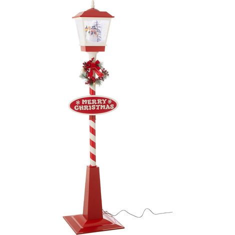 Lampadaire de Noël à LED "Neige" 180cm Rouge (1/5)
