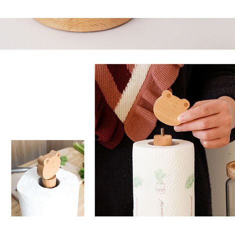 Taschentuchhalter aus Holz in niedlicher Tierform, Halter für Kosmetiktücher, Toilettenpapier und Aufbewahrungsregale für Küche, Schlafzimmer und Katzenzimmer (1/3)