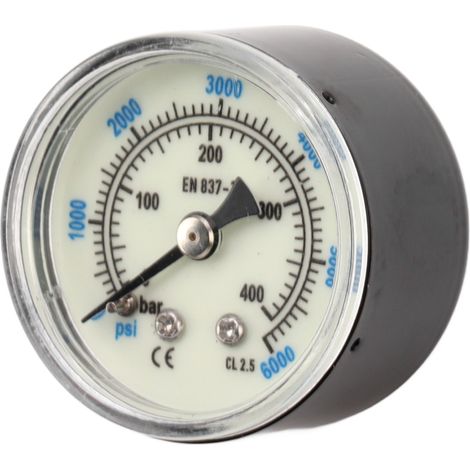 Manomètre CO2 6000 Psi Double Échelle Lumineux pour Gaz Carbonique, Filetage 1/8 NPT (1/5)