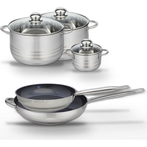 Lot de 2 Poêles 28/32cm et 3 Faitouts 12/20/24cm Elo Profi Therm Platinum (1/5)