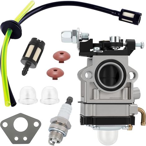Carburateur pour Moteur de Débroussailleuse 52cc 49cc 43cc, Kit Carbu avec Joint, Tuyau, Bougie d'Allumage et Filtre à Essence (1/4)