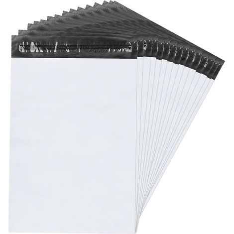 Magrimaxio 100Pcs enveloppe plastique expedition, emballage colis vetement, pochette envoie, Autoadhésive sachet Colis, Opaques sac pour Textiles et Boîtes à Chaussures, XL(13.8x19.5in/35×49.5cm) (1/5)