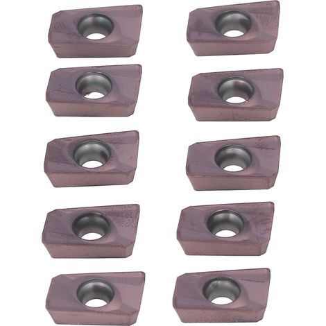 Set mit 10 Wendeschneidplatten aus Hartmetall für Drehmaschinen, Mehrzweck-Schneidwerkzeuge für CNC-Drehen, Schlichtfräser mit Aufbewahrungskoffer (1/5)