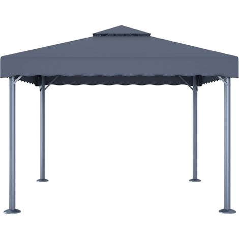 Tonnelle 300x300 cm Anthracite Aluminium