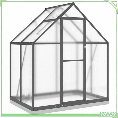 Serre - FAFEICY - 4005827 - Anthracite - Cadre aluminium - Panneaux polycarbonate anti-UV (1/5)
