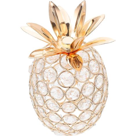 Figurine D'ananas en et Fer Doré Design Artistique Unique et Décoration Intérieure Élégante Ornement Décoratif pour Maison et Bureau (1/5)