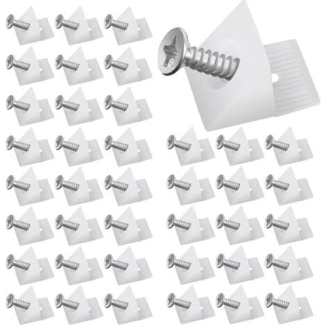 Cales en plastique pour tiroirs de meubles, connecteurs de fond de tiroir avec vis, supports de fixation, renforts de tiroir et stabilisateurs de connecteur arrière pour réparer les étagères et les me