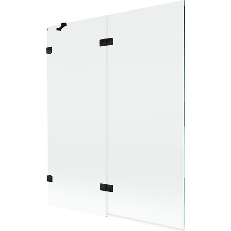 Mexen Lunar Duschabtrennung 2-flügelig links 140 x 150 cm, transparent, schwarz - 897-140-100-70-00-L (1/5)