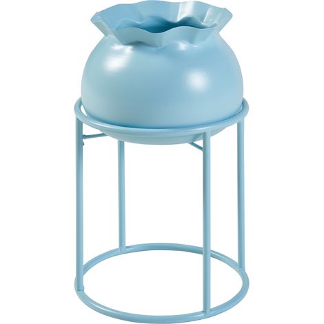 Soporte para plantas de exterior 32 x 20 cm azul claro 030010346