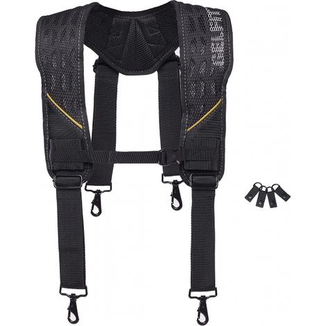 Toughbuilt – Bretelles ajustables rembourrées ventilées – Points d'attache ClipTech – Tissu 1680D résistant – Confort optimal pour professionnels (1/5)