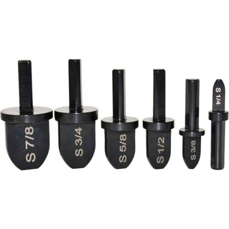 6pcs ensemble de forets d'outil de sertissage, foret d'outil de sertissage de tuyau en cuivre manuel - Expanseur de foret en acier à roulement avec 7/8", 3/4", 5/8", 1/2", 3/8", 1/4"Bit (1/5)