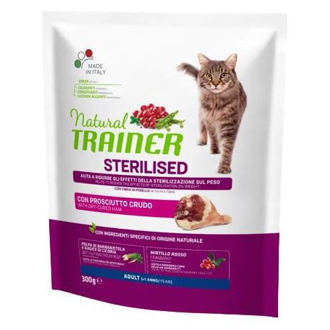 Gatto Sterilised 300gr Prosciutto Crudo Natural Trainer (1/3)