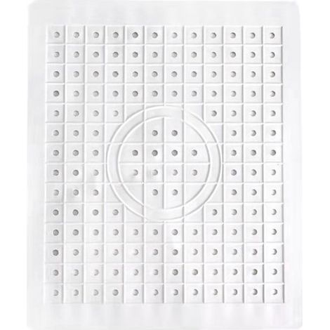Tapis d'évier en caoutchouc dimensions 31 x 26 cm avec protection anti éclaboussures et fonction d'égouttage couleur blanche (1/5)