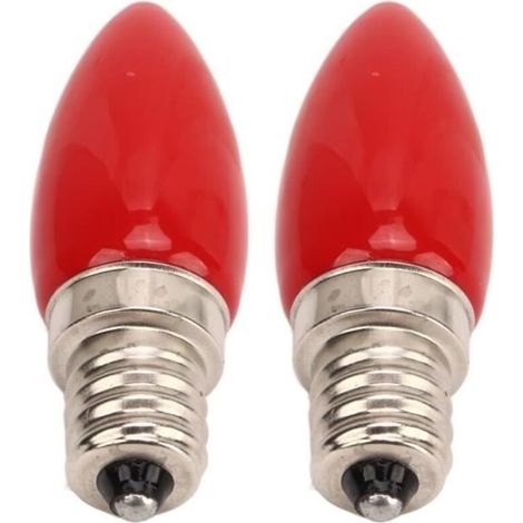 (Rouge)Mothinessto Ampoule LED Bougie Rouge E12 1.5W 220V Verre Chandelier Luminaire (1/4)