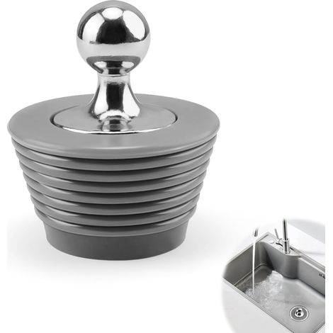 Bouchon Universel pour Baignoire et évier Alliage de Zinc Haut de Gamme (1/5)