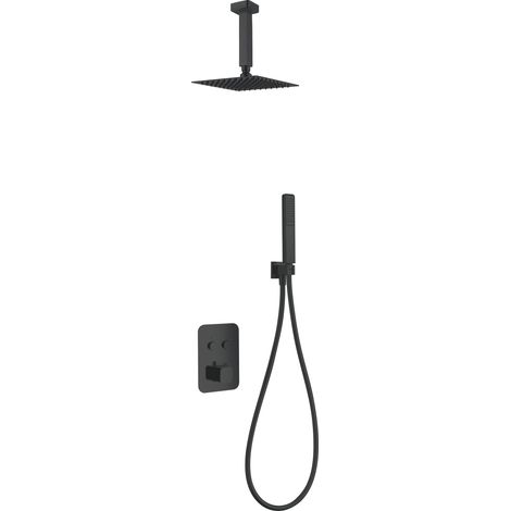 IMEX - columna ducha empotrada termostática negro
