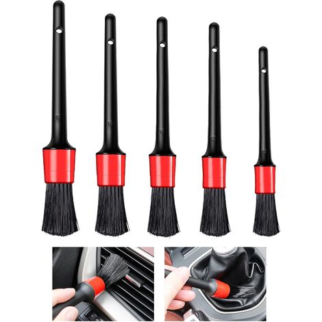 Pinceau Detailing Auto,Pinceau Detailing Auto Interieur,Brosse à Détails Automatiques,5PCS (1/5)