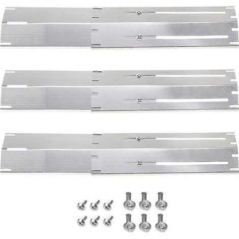 Plaque chauffante réglable en acier inoxydable pour barbecue à gaz (lot de 3) (1/5)