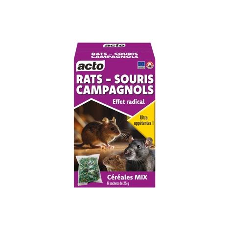 Acto Cereales Mezcla Ratas Ratones Campañoles 6 X 25 G - Acto (1/2)
