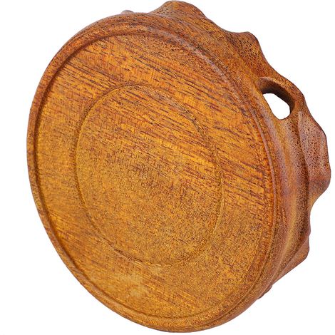 dessous de plat en bois massif, plateau à thé, socle de théière, base en bois (bois de lentille d'eau). (1/2)