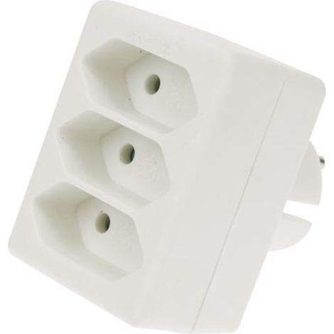 FICHE MULTIPLE, 3 PRISES EURO PEREL EB13 (1/3)