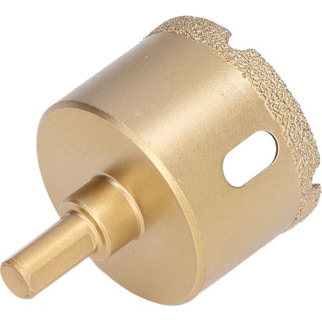 Scie cloche diamant 50mm carbure carrelage, trépan porcelaine verre, foret ouvre-trous triangulaire acier (1/5)