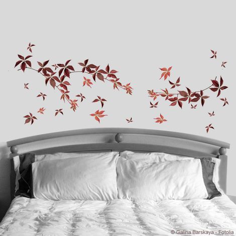 Sticker Autocollant Arbre Automne Décoratif, 2 pièces, 11 cm x 11 cm, Décoration Murale Intérieure